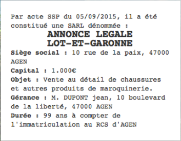 annonce legale lot et garonne